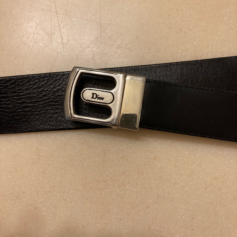 Vintage Christian Dior’s reversible black and brown belt mint condition